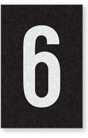 Engineer Grade Vinyl Numbers Letters White on black 6