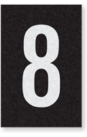 Engineer Grade Vinyl Numbers Letters White on black 8