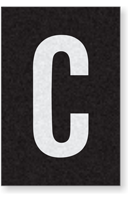 Engineer Grade Vinyl Numbers Letters White on black C