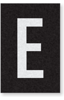 Engineer Grade Vinyl Numbers Letters White on black E