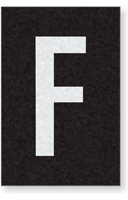 Engineer Grade Vinyl Numbers Letters White on black F