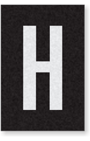 Engineer Grade Vinyl Numbers Letters White on black H