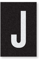 Engineer Grade Vinyl Numbers Letters White on black J
