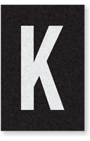Engineer Grade Vinyl Numbers Letters White on black K