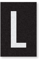Engineer Grade Vinyl Numbers Letters White on black L