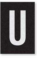 Engineer Grade Vinyl Numbers Letters White on black U