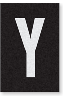 Engineer Grade Vinyl Numbers Letters White on black Y