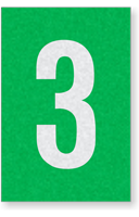 Engineer Grade Vinyl Numbers Letters White on green 3