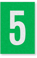 Engineer Grade Vinyl Numbers Letters White on green 5