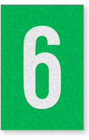 Engineer Grade Vinyl Numbers Letters White on green 6