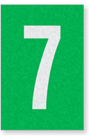 Engineer Grade Vinyl Numbers Letters White on green 7