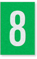 Engineer Grade Vinyl Numbers Letters White on green 8