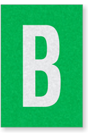 Engineer Grade Vinyl Numbers Letters White on green B