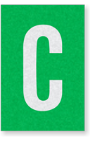 Engineer Grade Vinyl Numbers Letters White on green C