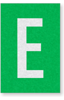 Engineer Grade Vinyl Numbers Letters White on green E