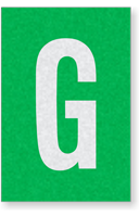 Engineer Grade Vinyl Numbers Letters White on green G