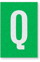 Engineer Grade Vinyl Numbers Letters White on green Q