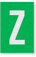 Engineer Grade Vinyl Numbers Letters White on green Z
