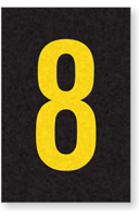 Engineer Grade Vinyl Numbers Letters Yellow on black 8