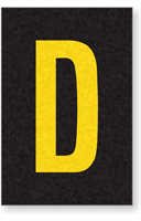 Engineer Grade Vinyl Numbers Letters Yellow on black D