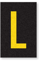 Engineer Grade Vinyl Numbers Letters Yellow on black L