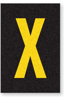 Engineer Grade Vinyl Numbers Letters Yellow on black X