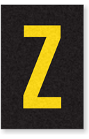 Engineer Grade Vinyl Numbers Letters Yellow on black Z