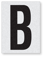 Engineer Grade Vinyl Numbers 1.5" Character Black on white B