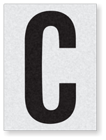 Engineer Grade Vinyl Numbers 1.5" Character Black on white C