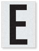 Engineer Grade Vinyl Numbers 1.5" Character Black on white E
