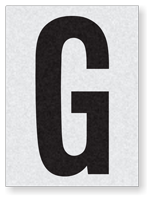 Engineer Grade Vinyl Numbers 1.5" Character Black on white G
