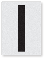 Engineer Grade Vinyl Numbers 1.5" Character Black on white I