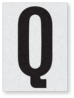 Engineer Grade Vinyl Numbers 1.5" Character Black on white Q