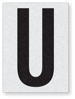 Engineer Grade Vinyl Numbers 1.5" Character Black on white U