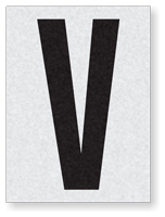 Engineer Grade Vinyl Numbers 1.5" Character Black on white V