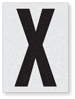 Engineer Grade Vinyl Numbers 1.5" Character Black on white X