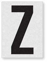 Engineer Grade Vinyl Numbers 1.5" Character Black on white Z