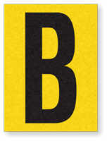 Engineer Grade Vinyl Numbers 1.5" Character Black on yellow B
