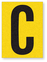 Engineer Grade Vinyl Numbers 1.5" Character Black on yellow C