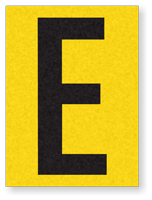 Engineer Grade Vinyl Numbers 1.5" Character Black on yellow E