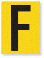 Engineer Grade Vinyl Numbers 1.5" Character Black on yellow F