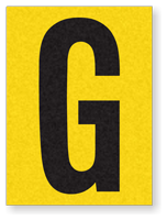 Engineer Grade Vinyl Numbers 1.5" Character Black on yellow G