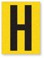 Engineer Grade Vinyl Numbers 1.5" Character Black on yellow H