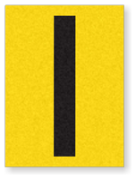 Engineer Grade Vinyl Numbers 1.5" Character Black on yellow I