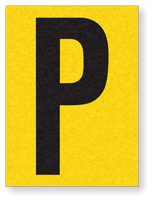 Engineer Grade Vinyl Numbers 1.5" Character Black on yellow P