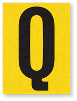 Engineer Grade Vinyl Numbers 1.5" Character Black on yellow Q