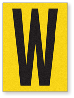 Engineer Grade Vinyl Numbers 1.5" Character Black on yellow W