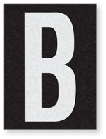 Engineer Grade Vinyl Numbers 1.5" Character White on black B