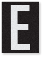 Engineer Grade Vinyl Numbers 1.5" Character White on black E