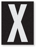 Engineer Grade Vinyl Numbers 1.5" Character White on black X